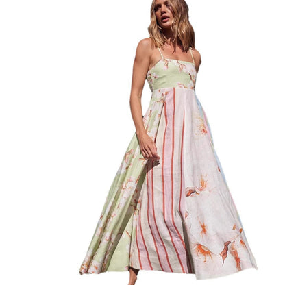 Sling Iti Printing Large Swing Dress Dresses