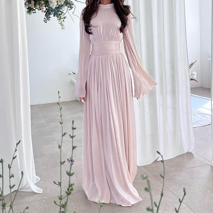 Autumn Round Neck French Entry Lux Dresses