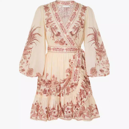 Classic Fashionable Printed Long Sleeve Dress Dresses