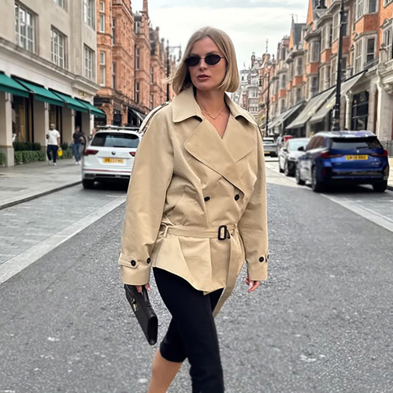 Women's Long Sleeve Lapel Slimming High-grade Autumn Coats