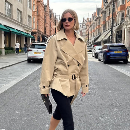 Women's Long Sleeve Lapel Slimming High-grade Autumn Coats