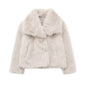 Women's Unique Artificial Fur Female Clothes Coats