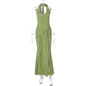 Women's Cinched Patchwork Ribbon Solid Color Temperament Clothing