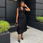 Women's Summer Elegant Collar Double Breasted Pleated Suits