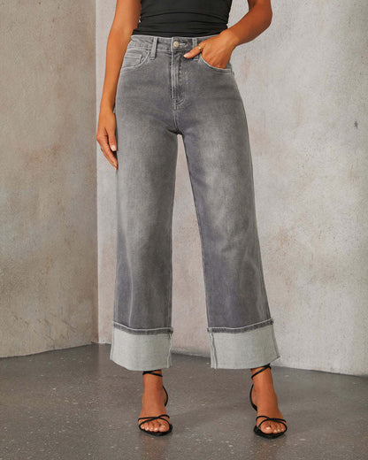 Women's Spring Elastic Straight Quality Retro High Jeans