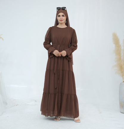Turkey Encounter Elegant Chiffon Wrinkle Two-piece Dresses