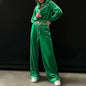 Women's Fashion Hooded Sweatshirt Gold Veet Sports Suits
