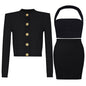 Women's Glamorous Beautiful Fashionable Knitted Three-piece Suits