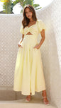 Women's Cutout High-grade Slim Fit Backless Vacation Style Dresses