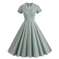 Style British Lattice Collar Sleeve High Dresses