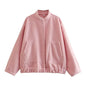 Women's Simple Versatile Stand Collar Zipper Casual Coats