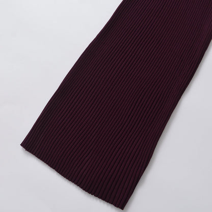 Women's Homemade Classic Rib Knitted Long Dress Dresses
