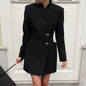 Women's Long Sleeve Waist Trimming Dress Commuting Dresses