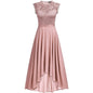 Versatile Cinched Chiffon Dress Dinner Lace Dresses