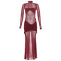 Mesh Micro Transparent Tube Backless Fishtail Dress Dresses