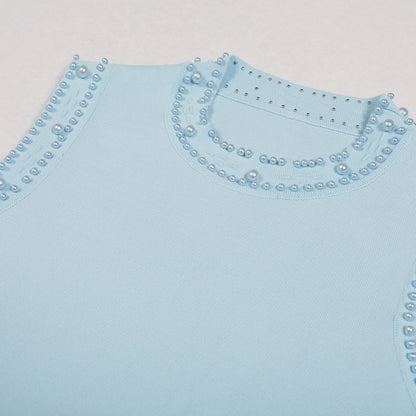 Bead Knitted Slim Fit Slimming Long Dresses