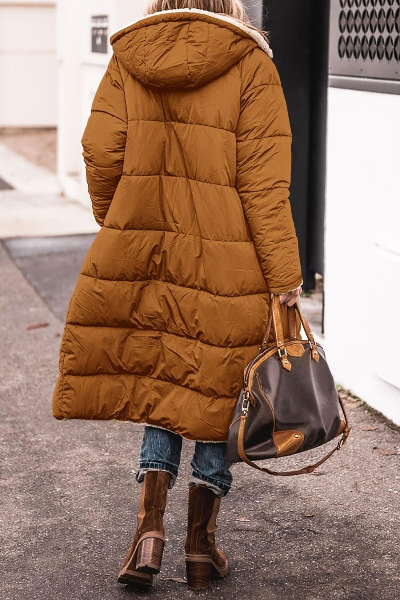Women's Lengthened Veet Added Extra Thick Double-sided Coats