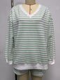 Women's Striped Casual Long-sleeved Elastic Waist Suits