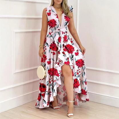 Summer Temperament Commute High Waist Design Dresses