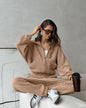 Women's Stylish Long-sleeved Casual Sports Trousers Suits