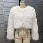Women's Imitation Tuscan Fur Korean Style Solid Coats