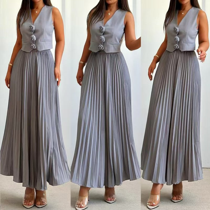 Women's Durable Fashion Three-dimensional Flower Long Suits