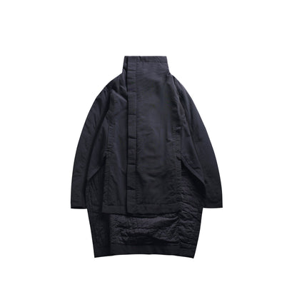 Women's Cool Dark Style Irregular Winter Turtleneck Thin Coats