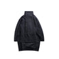 Women's Cool Dark Style Irregular Winter Turtleneck Thin Coats