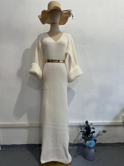 Knitted Pullover Fashionable Intellectual Long Slim Sweaters