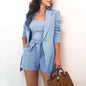Women's Solid Color Fashion Temperament High Waist Suits