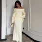 Autumn Fashionable Knitted Lapel Two-piece Set Suits