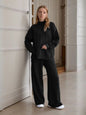 Women's Knitted Turtleneck Loose Long Sleeve Trousers Suits