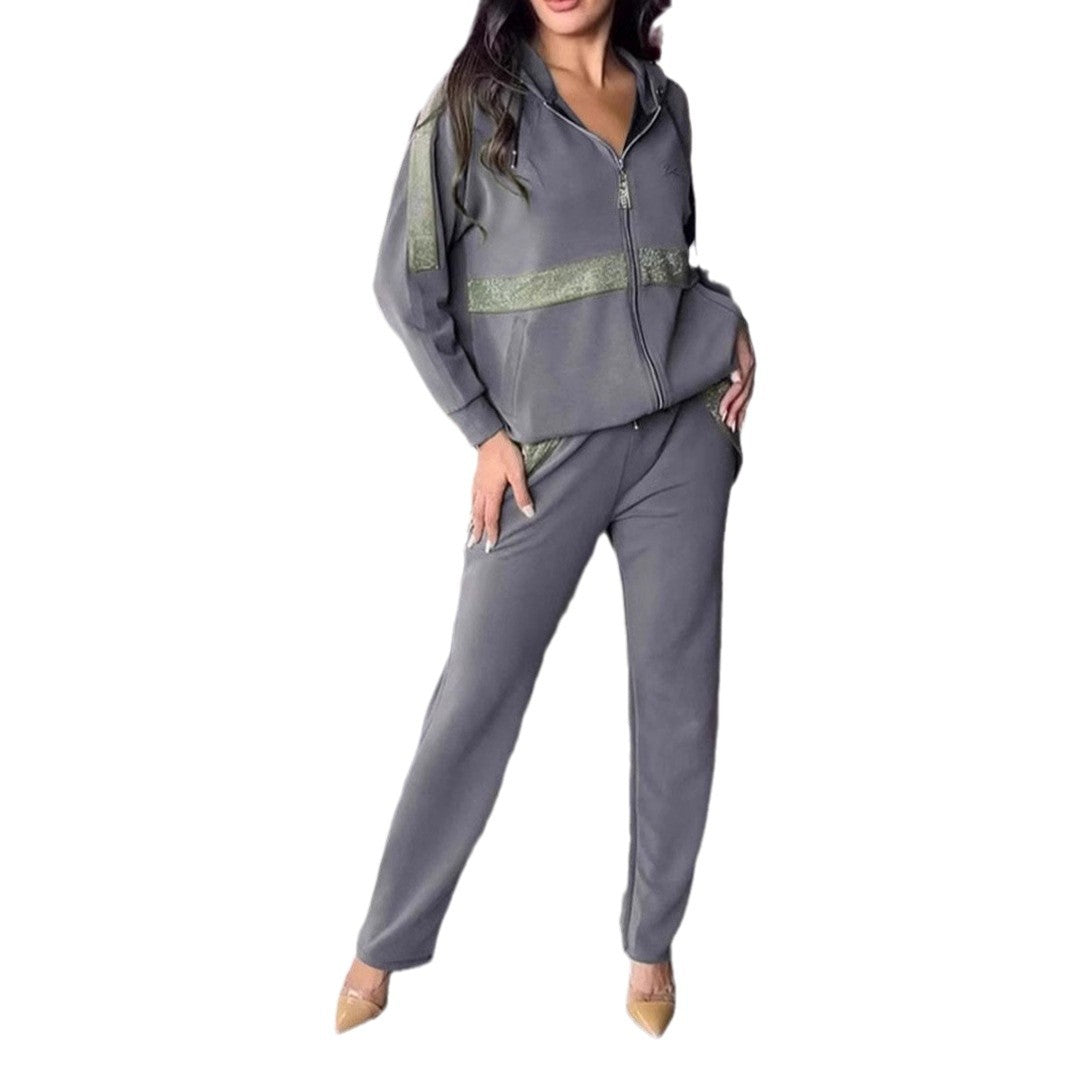 Durable Casual Long Sleeve Trousers Set Suits