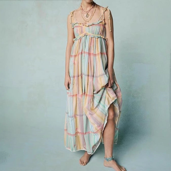 Up Floral Digital Print Ruffled Holiday Dresses