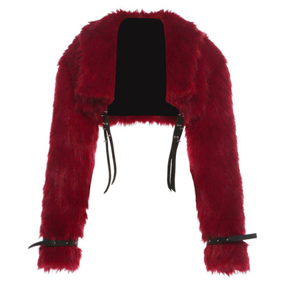 Women's Trend Solid Color Plush Loose Warm Unique Coats