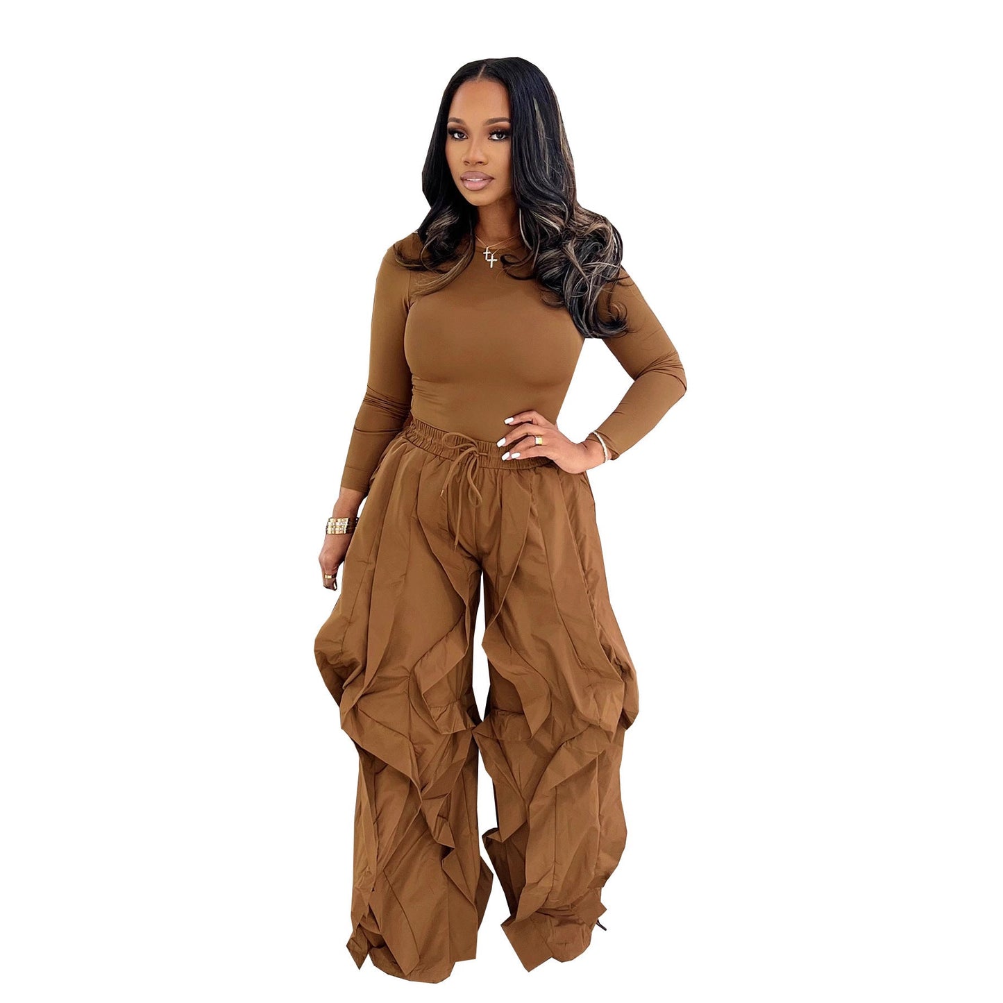 Women's Stitching Lace Ruffle Personalized Commuter Suits
