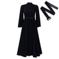 Women's Turtleneck Sleeve Waist Temperament Slimming Large Dresses