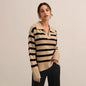 Russian Knitted Collar Contrast Color Loose Sweaters