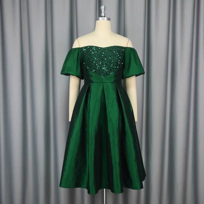Women's Vintage Sexy Dress Fashion Elegant Sequined Dresses