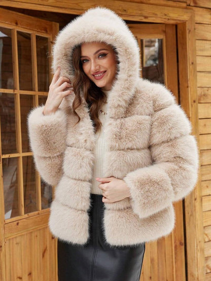 Women's Faux Fur Environmental Protection Imitation Fox Coats