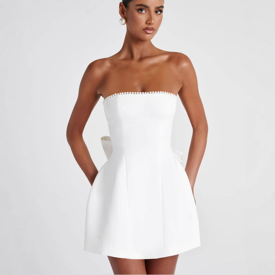 Women's Simple Tube A- Line Elegant Sweet Dresses