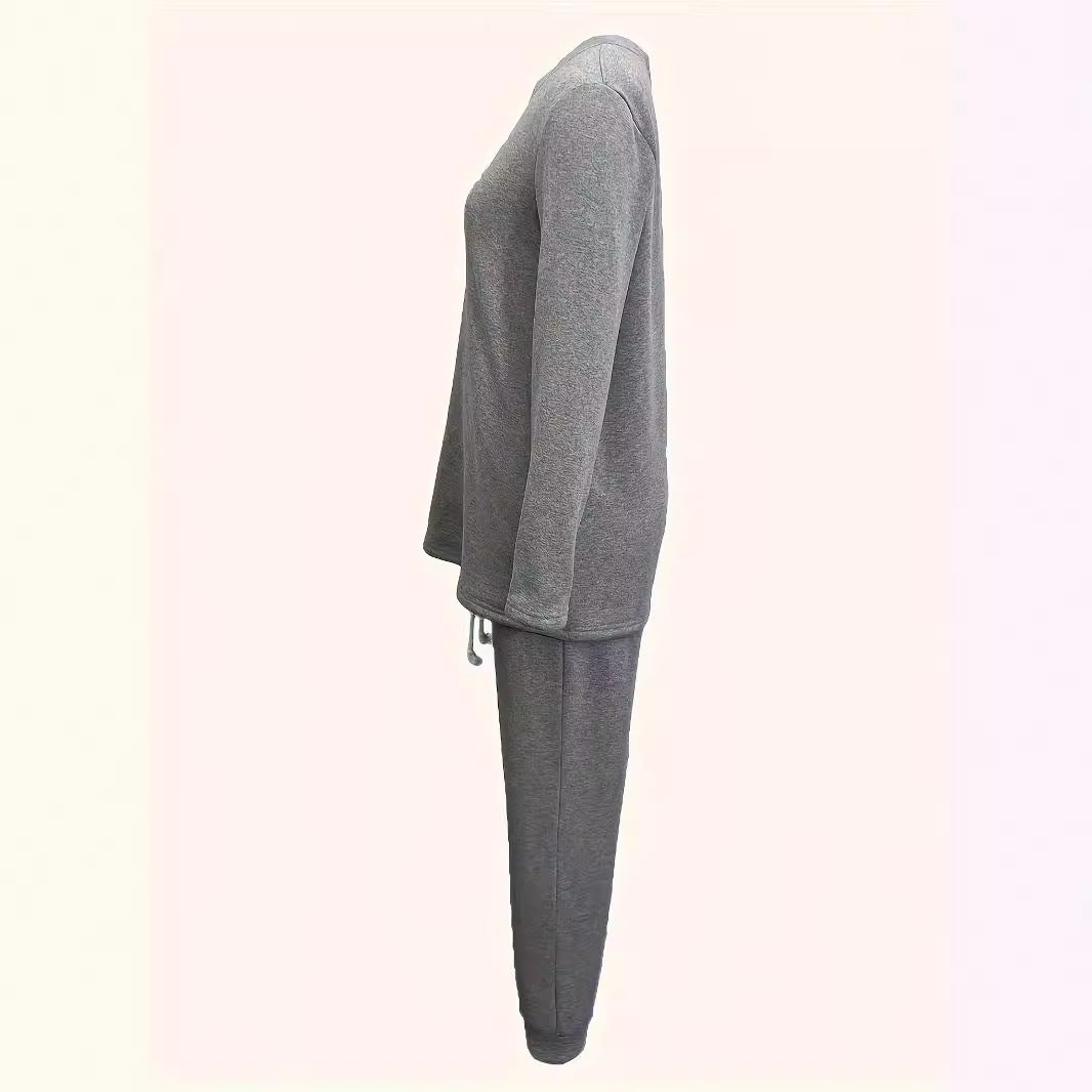 Winter Solid Color Casual Comfortable Thermal Suits