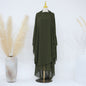Solid Color Front Rear Chiffon Big Dresses