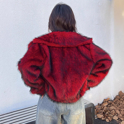 Imitation Fox Winter Thickened Warm Long Coats
