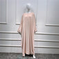 Large Swing Solid Color Batwing Sleeve Dresses