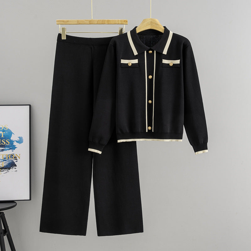 Women's Long Sleeve Lapel High Waist Wide Suits