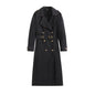 Women's Loose Double Breasted With Belt Denim Coats
