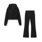 Women's American Sports Style Stitching Decorative Elastic Waist Pants