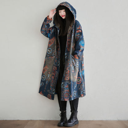 Women's Long Anorak A- Line Washed Do Coats