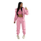 Women's Fashion Wear Brushed Hoody Hooded Leisure Suits